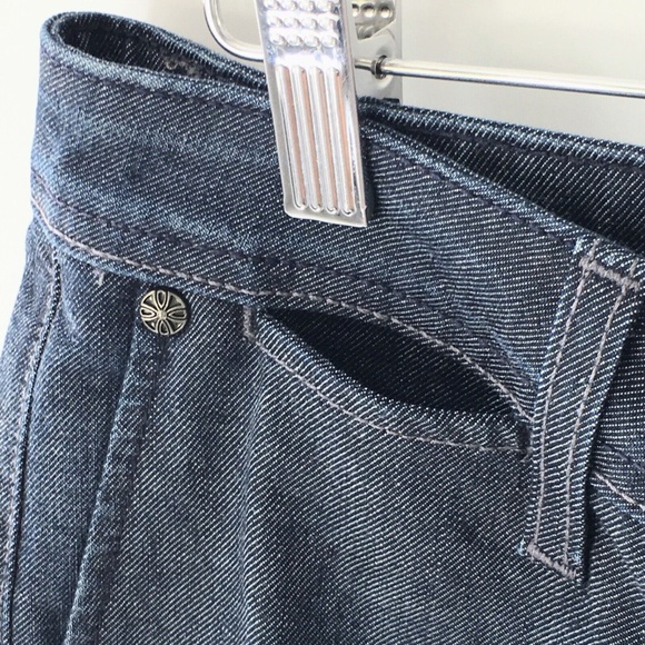 Habitual Women Wide Leg Low Rise Flared Jean Blue Y2K Denim Trouser Sz 28 x 35 - Picture 6 of 15